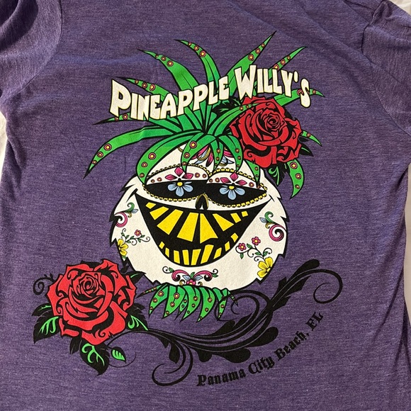 Pineapple Willy large purple light material, long ladies tshirt - Picture 4 of 4